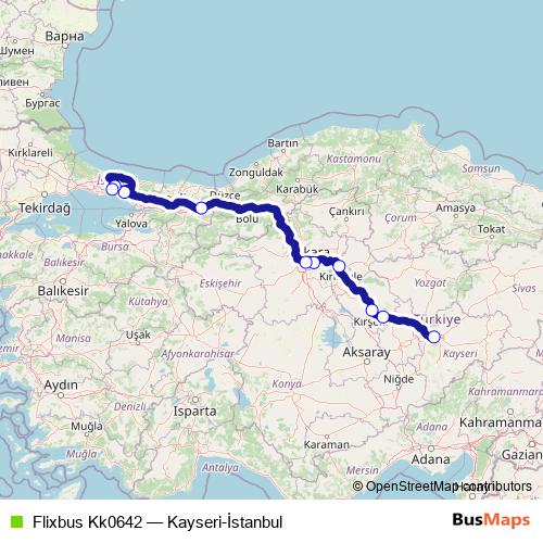Flixbus Kk0642 bus Line Map