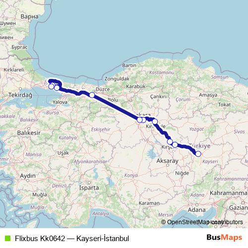 Flixbus Kk0642 bus Line Map