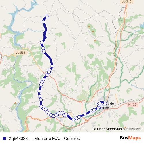 Xg648028 bus Line Map
