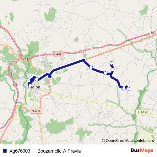Xg676003 bus Line Map