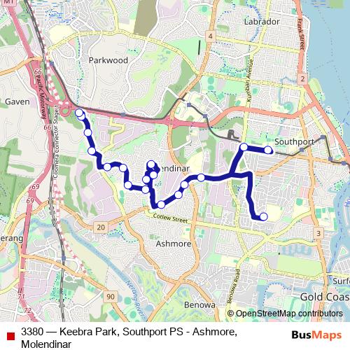 3380 bus Line Map