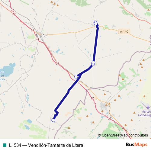 L1534 bus Line Map