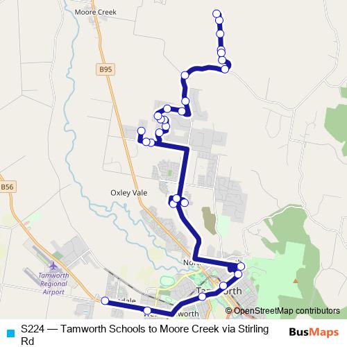 S224 bus Line Map