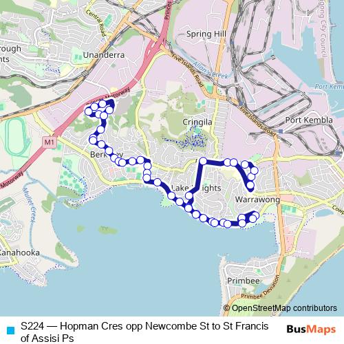 S224 bus Line Map