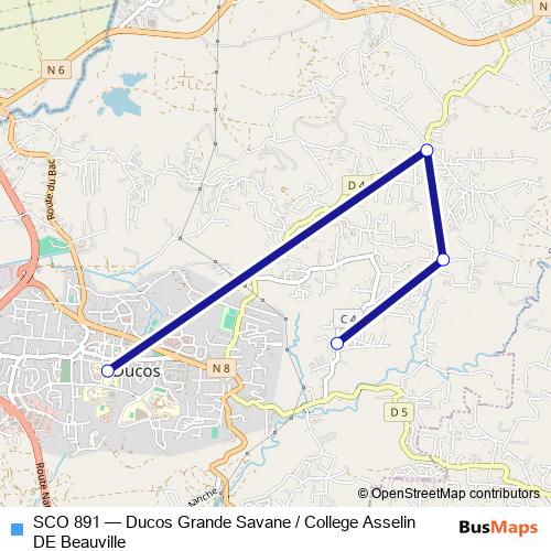 SCO 891 bus Line Map