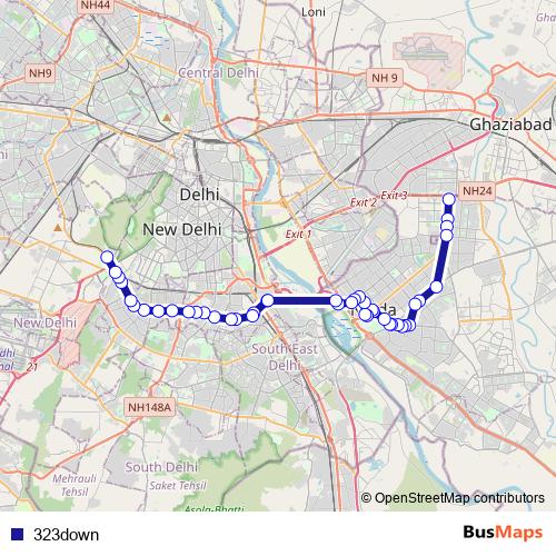 323down bus Line Map