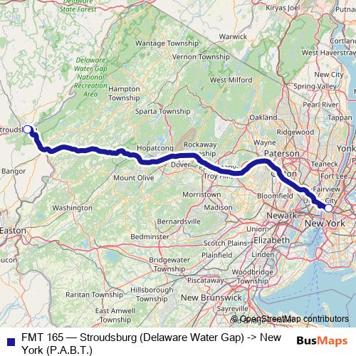 FMT 165 bus Line Map