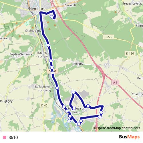 3510 bus Line Map