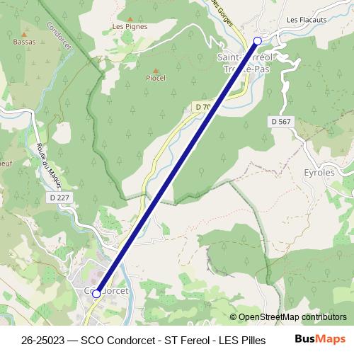 26-25023 bus Line Map