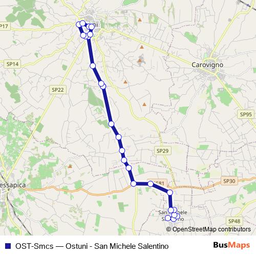 OST-Smcs bus Line Map