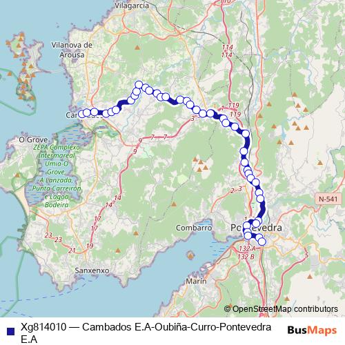 Xg814010 bus Line Map