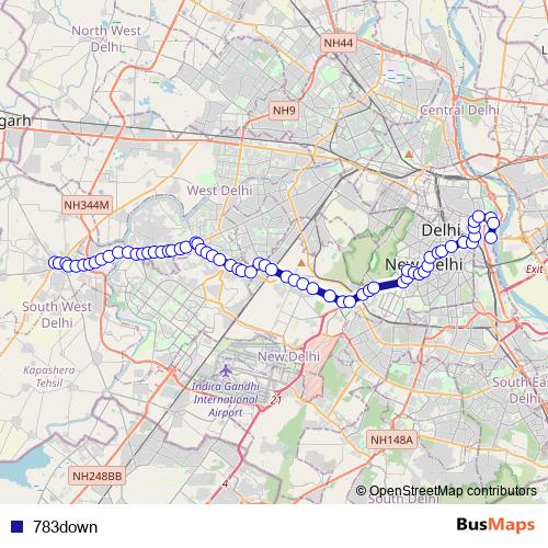 783down bus Line Map