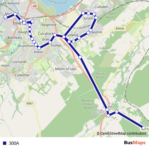 300A bus Line Map