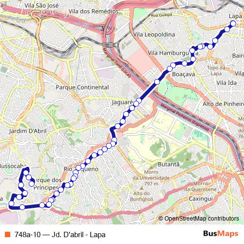 748a-10 bus Line Map