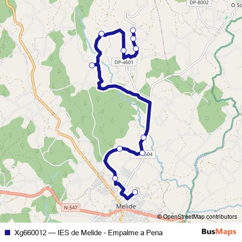 Xg660012 bus Line Map
