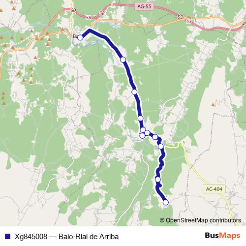 Xg845008 bus Line Map