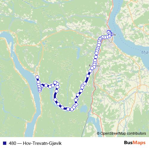 480 bus Line Map