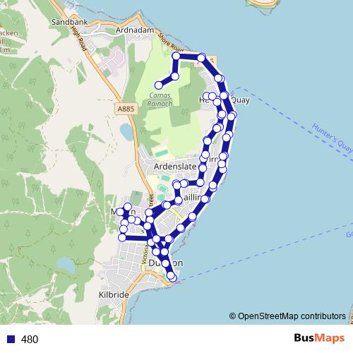 480 bus Line Map