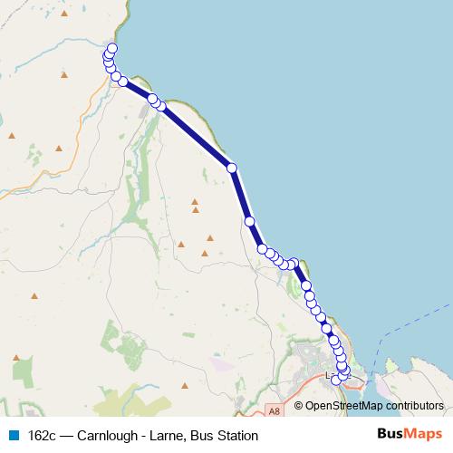 162c bus Line Map