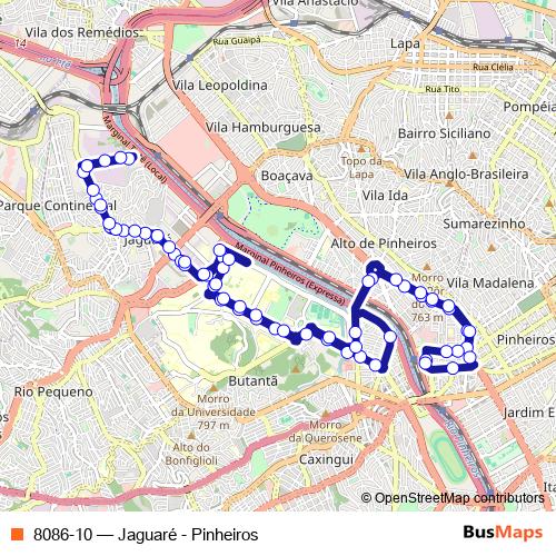 8086-10 bus Line Map