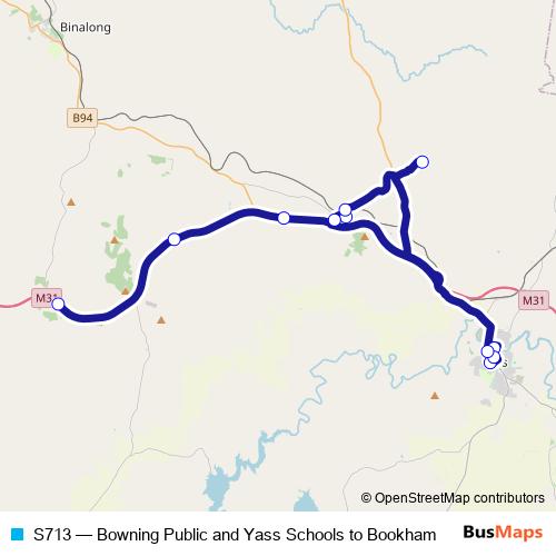 S713 bus Line Map