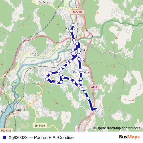 Xg830023 bus Line Map