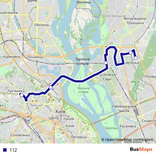 112 bus Line Map