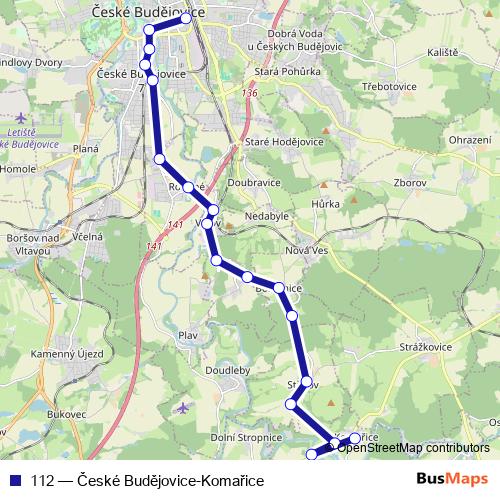 112 bus Line Map