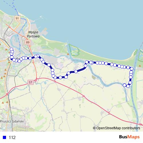 112 bus Line Map