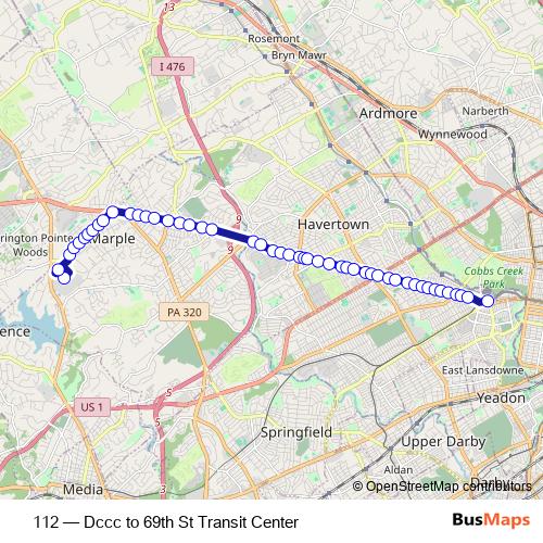 112 bus Line Map