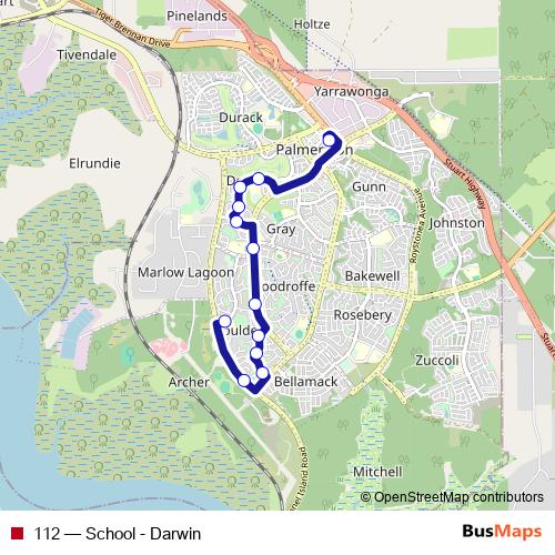 112 bus Line Map