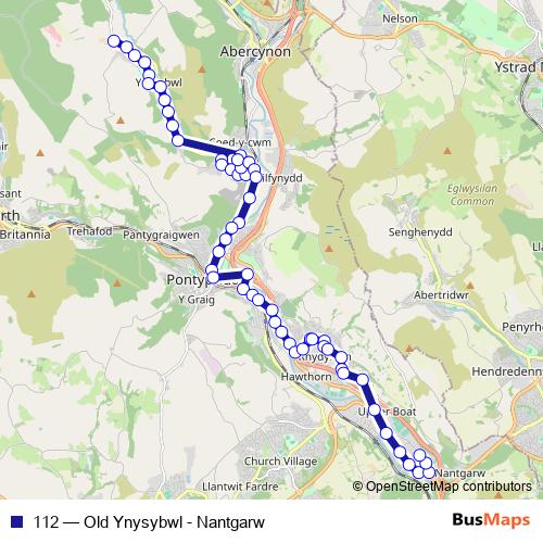 112 bus Line Map