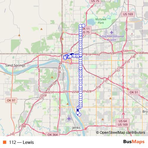 112 bus Line Map