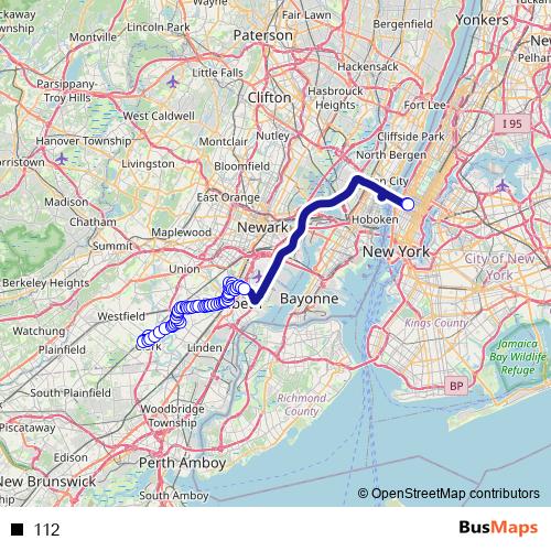 112 bus Line Map