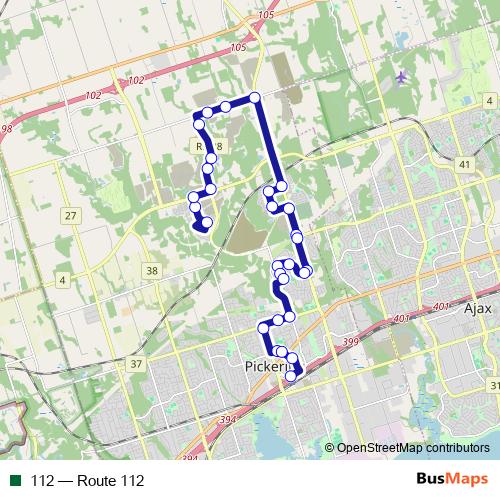 112 bus Line Map