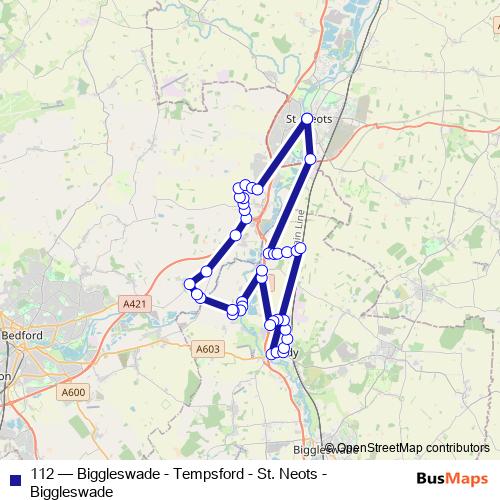 112 bus Line Map