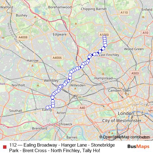 112 bus Line Map