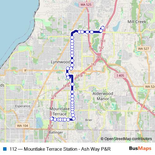 112 bus Line Map