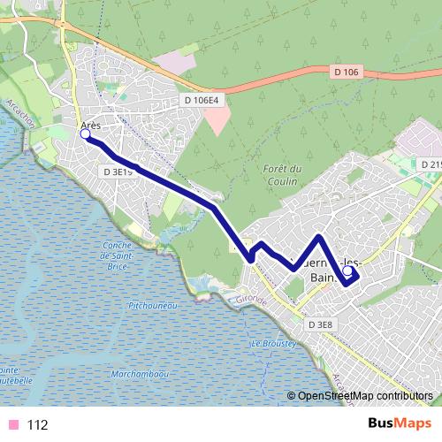 112 bus Line Map