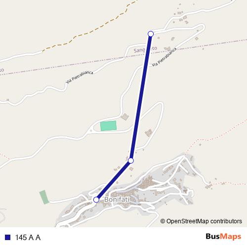 145 A A bus Line Map