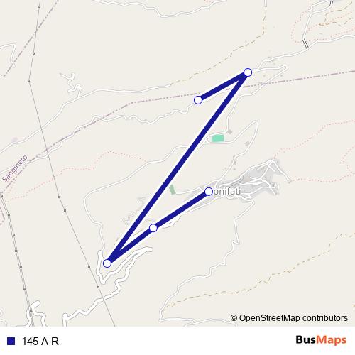 145 A R bus Line Map