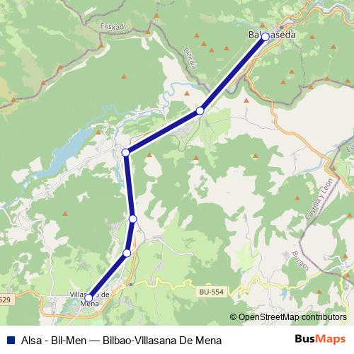 Alsa - Bil-Men bus Line Map