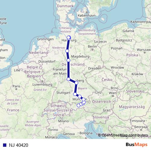 NJ 40420 rail Line Map