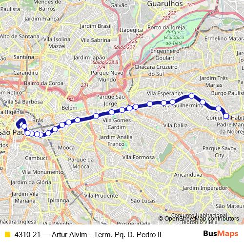 4310-21 bus Line Map