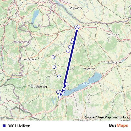 9601 Helikon rail Line Map