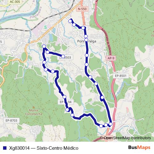 Xg830014 bus Line Map