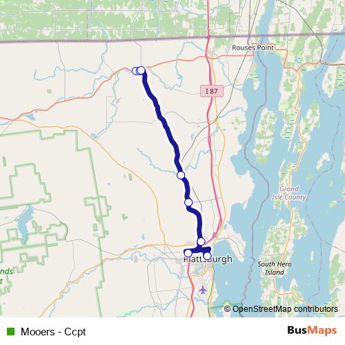 Mooers - Ccpt bus Line Map