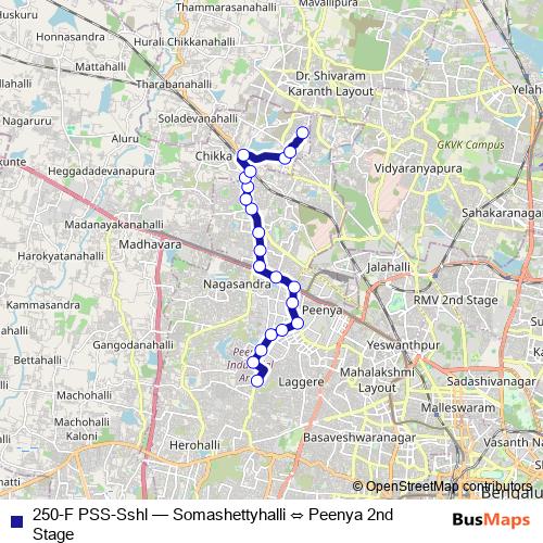 250-F PSS-Sshl bus Line Map