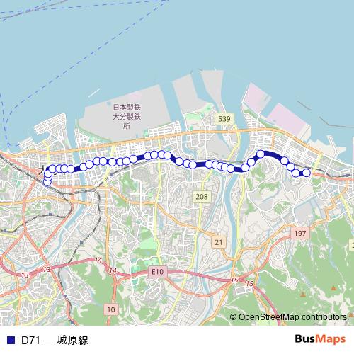 D71 bus Line Map