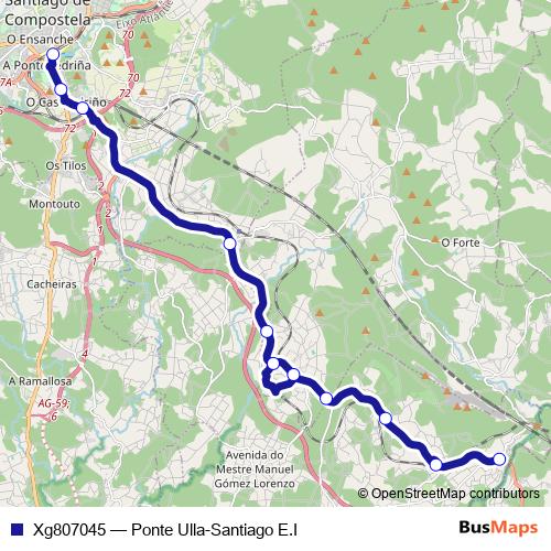 Xg807045 bus Line Map